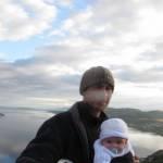 Up the hill with Daddy