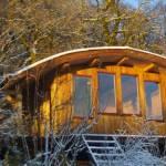 Summerhouse in snow