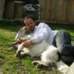 Neil relaxing in midge-wear